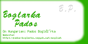 boglarka pados business card